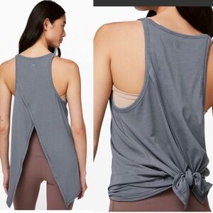 Lululemon Open Ends Tank in Solar Grey Pima Cotton , size 6